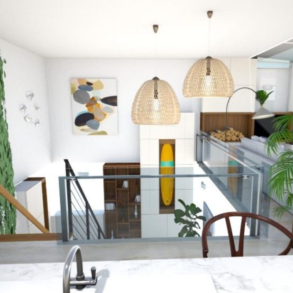 Ontwerp vide naar souterrain van woonhuis Amsterdam