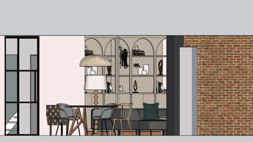 3D Ontwerp maatwerk kast wandvullend